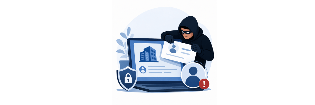 site web bannière usurpation d'identité